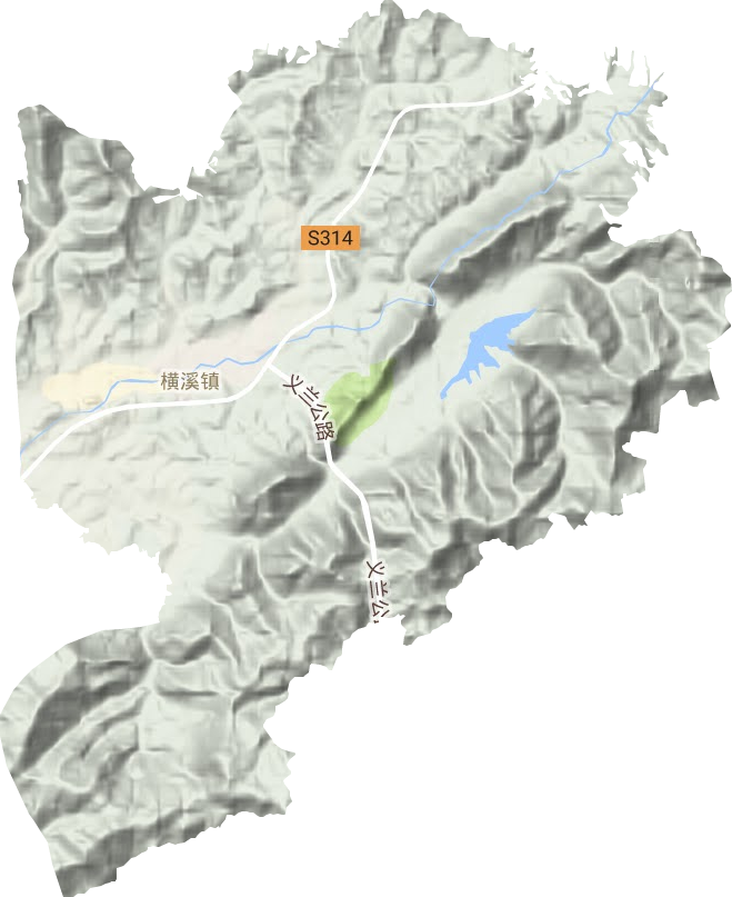 横溪镇地形图