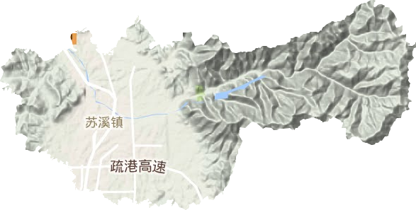 苏溪镇地形图