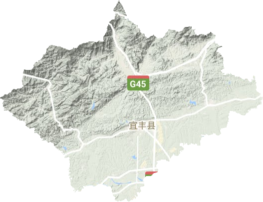 宜丰县地形图
