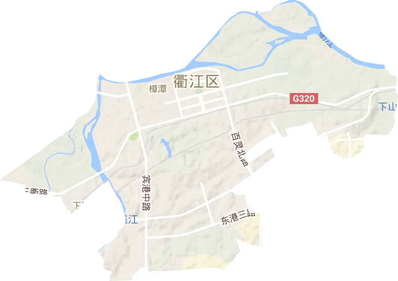樟潭街道地形图