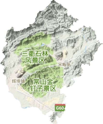 辉埠镇地形图