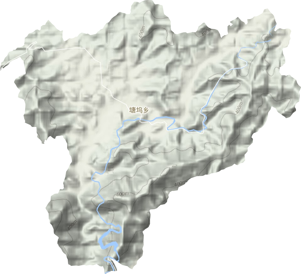 塘坞乡地形图