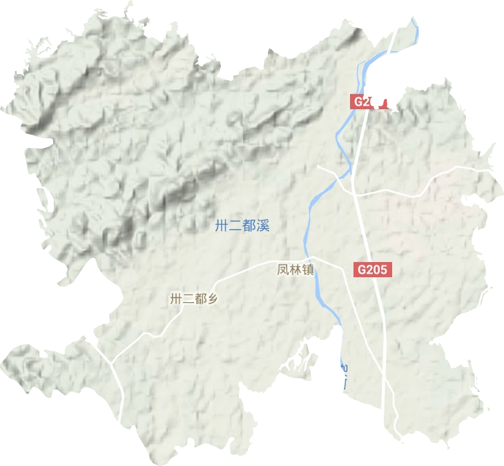 凤林镇地形图