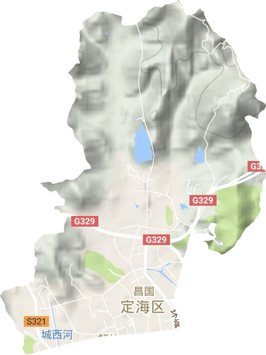 昌国街道地形图