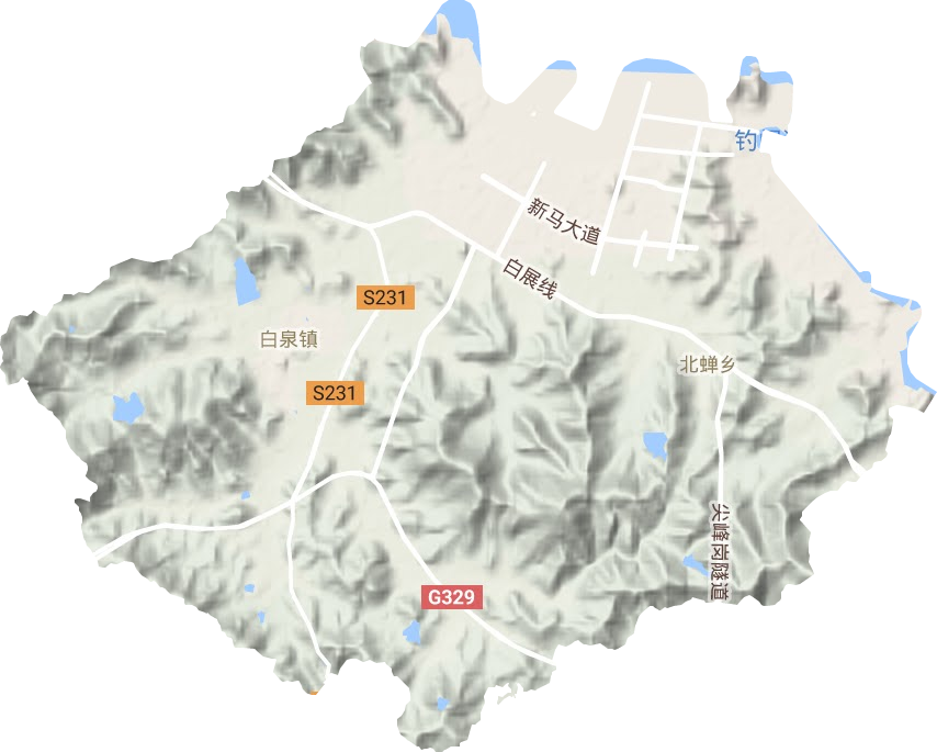 白泉镇地形图