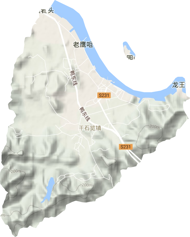 干览镇地形图