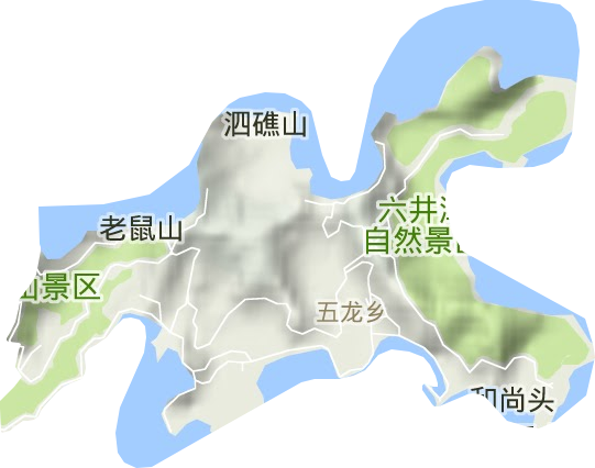 五龙乡地形图