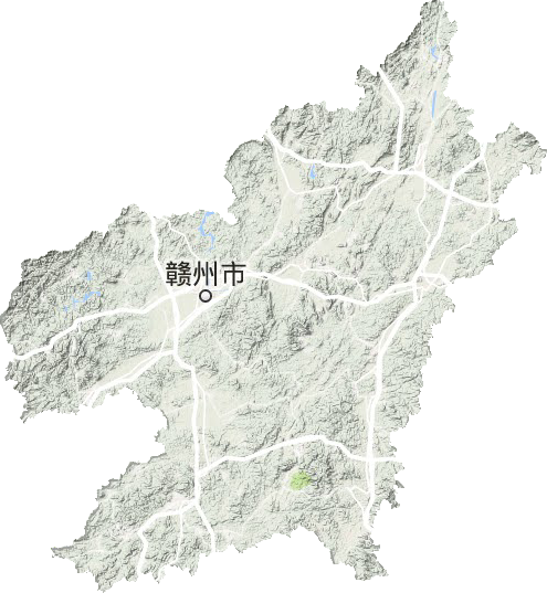 赣州市地形图