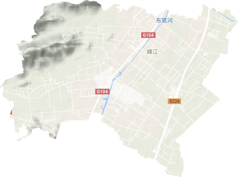 峰江街道地形图
