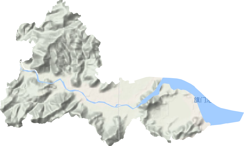 沙柳镇地形图