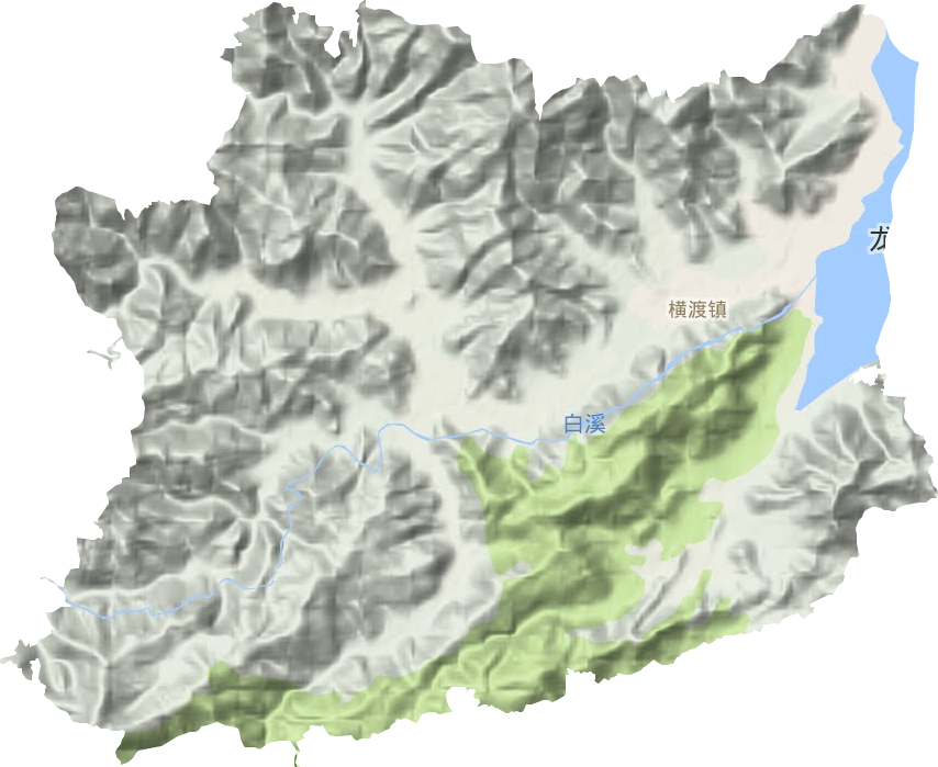 横渡镇地形图