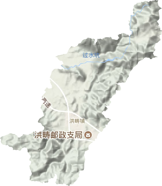 洪畴镇地形图