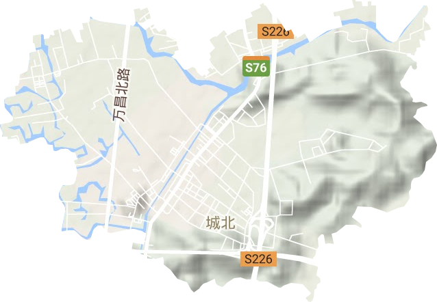 城北街道地形图