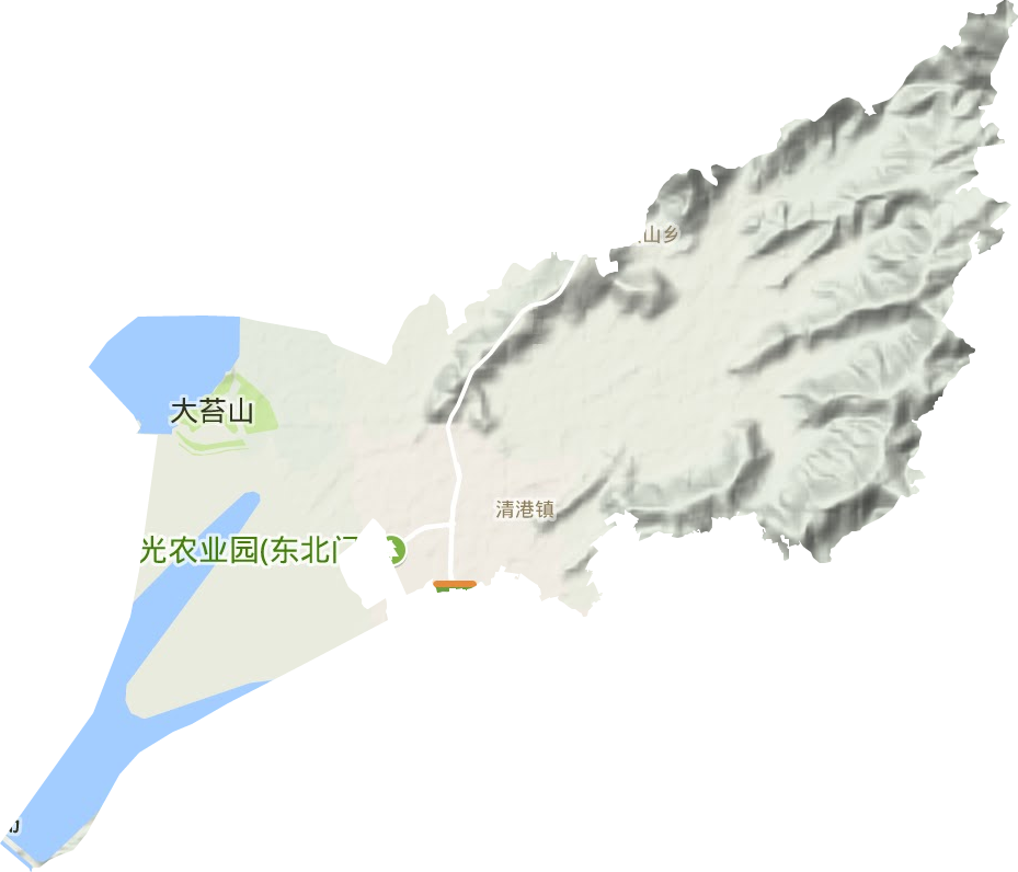 清港镇地形图