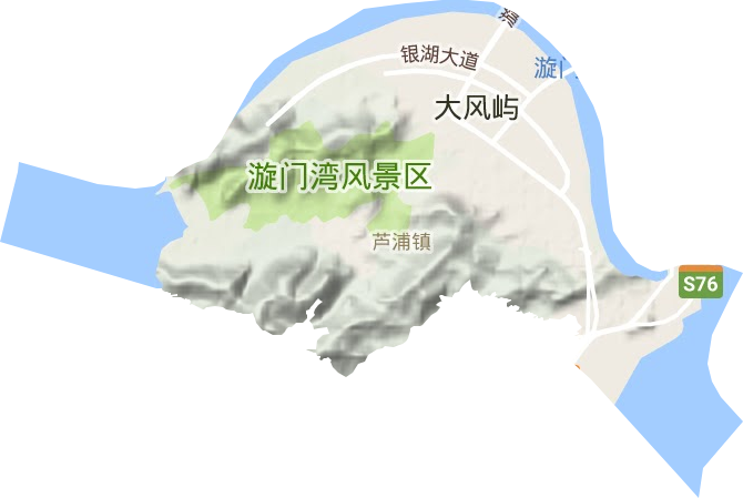 芦浦镇地形图