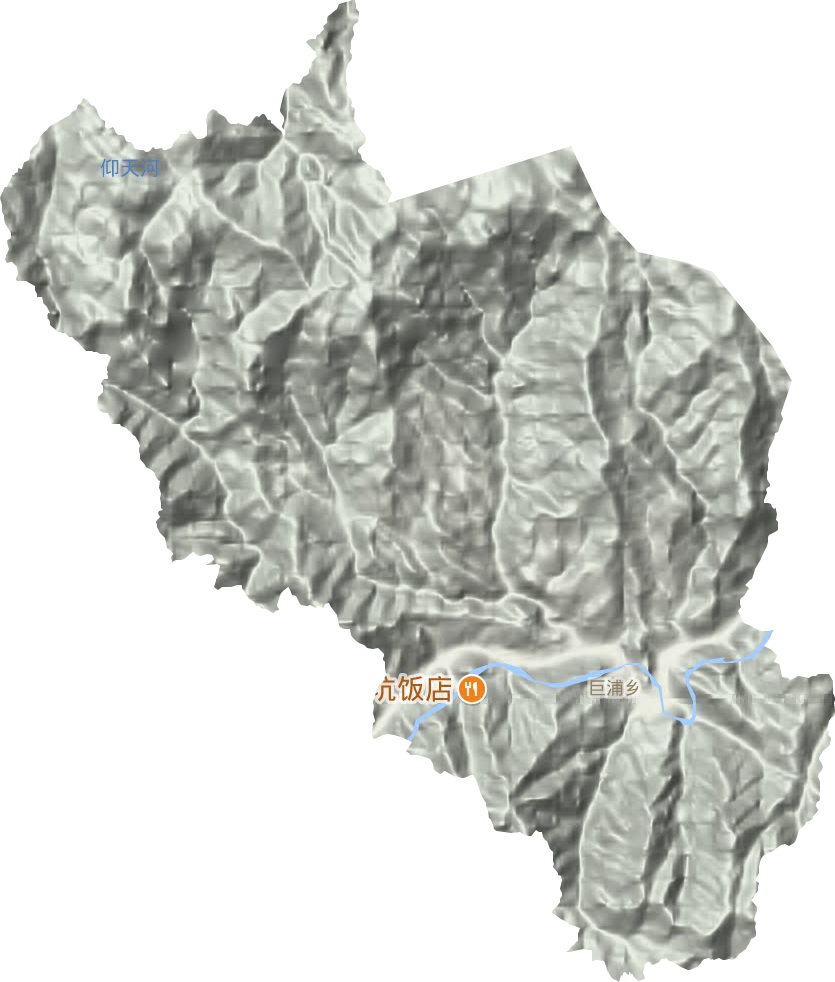 巨浦乡地形图