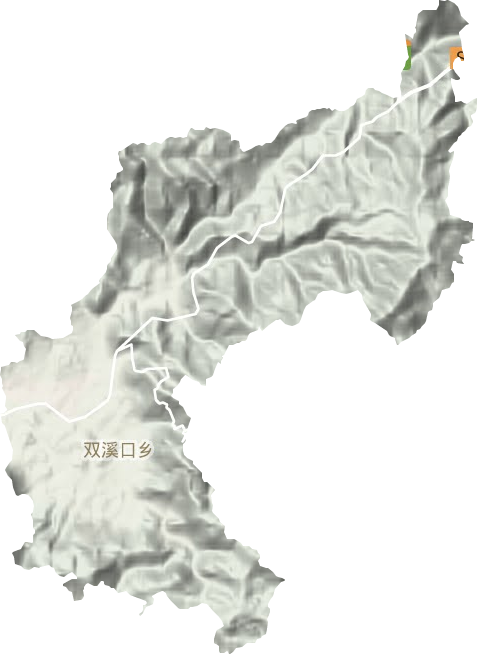 双溪口乡地形图