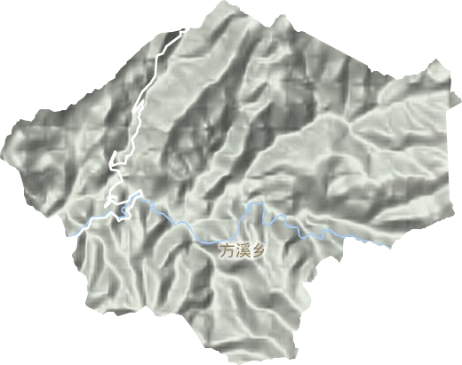 方溪乡地形图