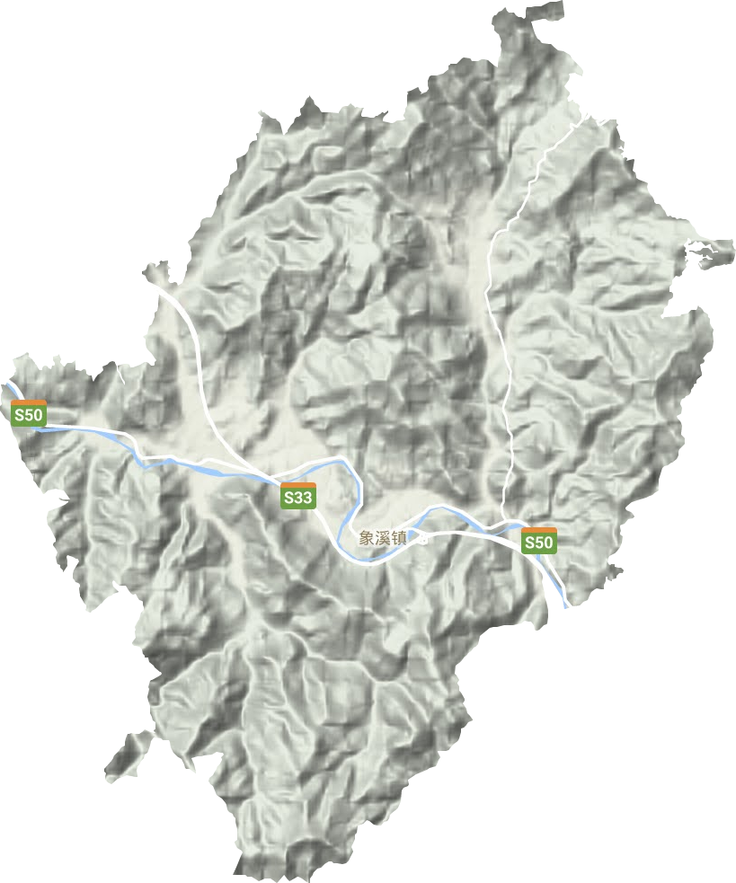 象溪镇地形图