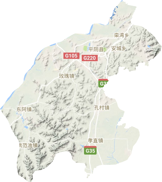 平阴县地形图