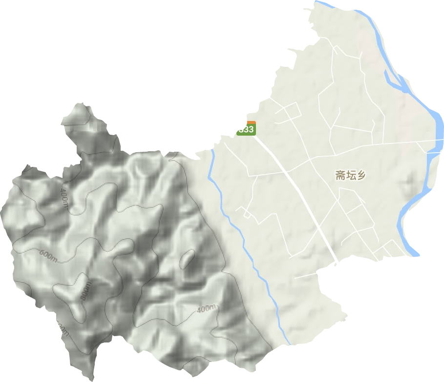 斋坛乡地形图