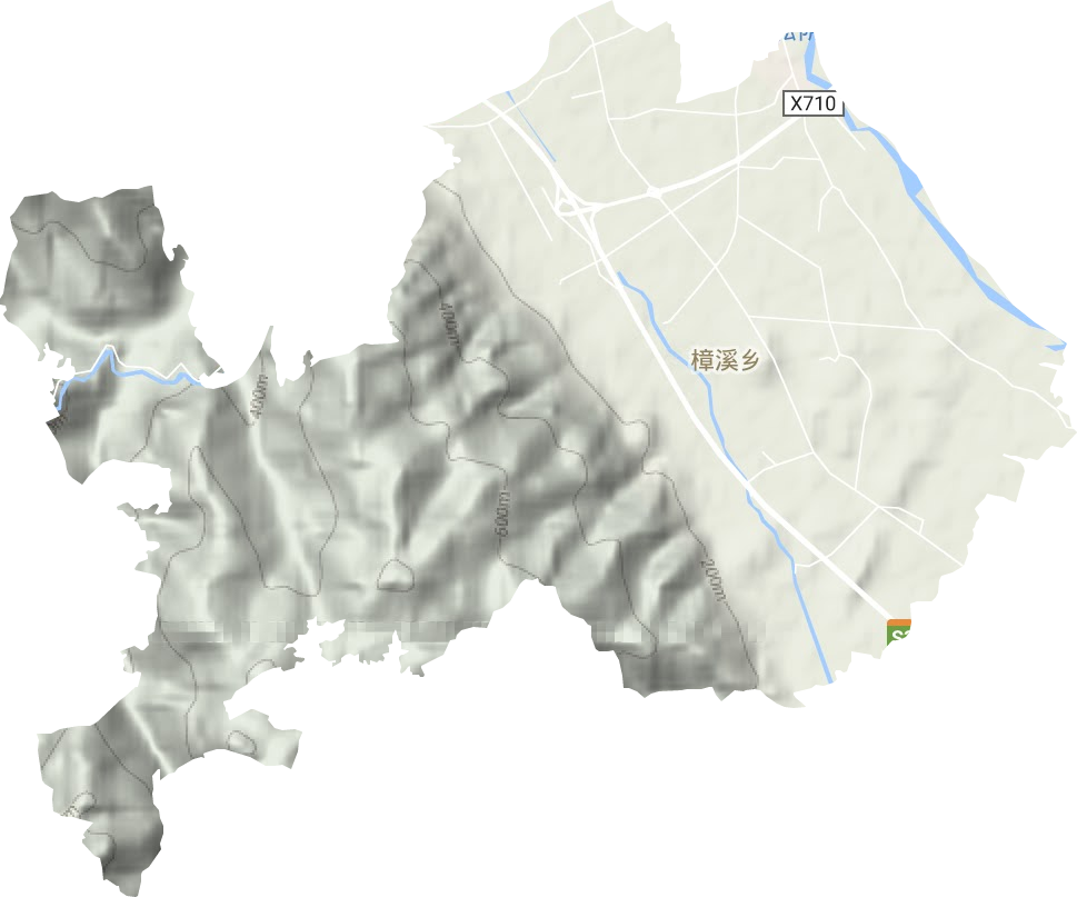 樟溪乡地形图