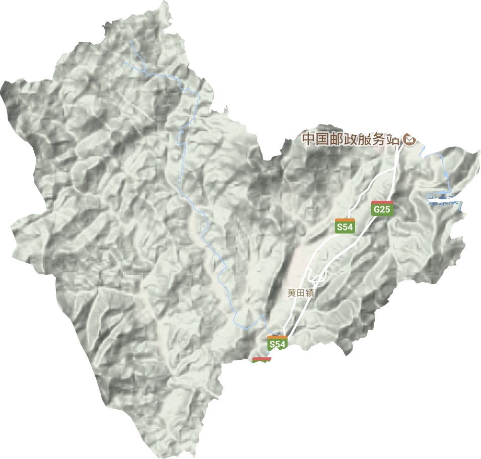 黄田镇地形图