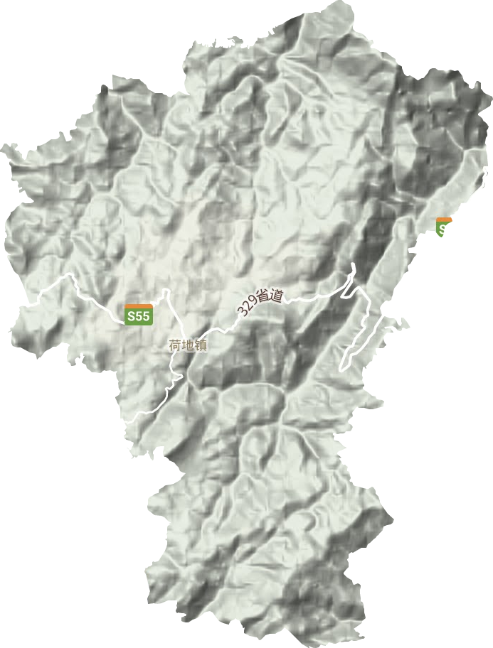 荷地镇地形图