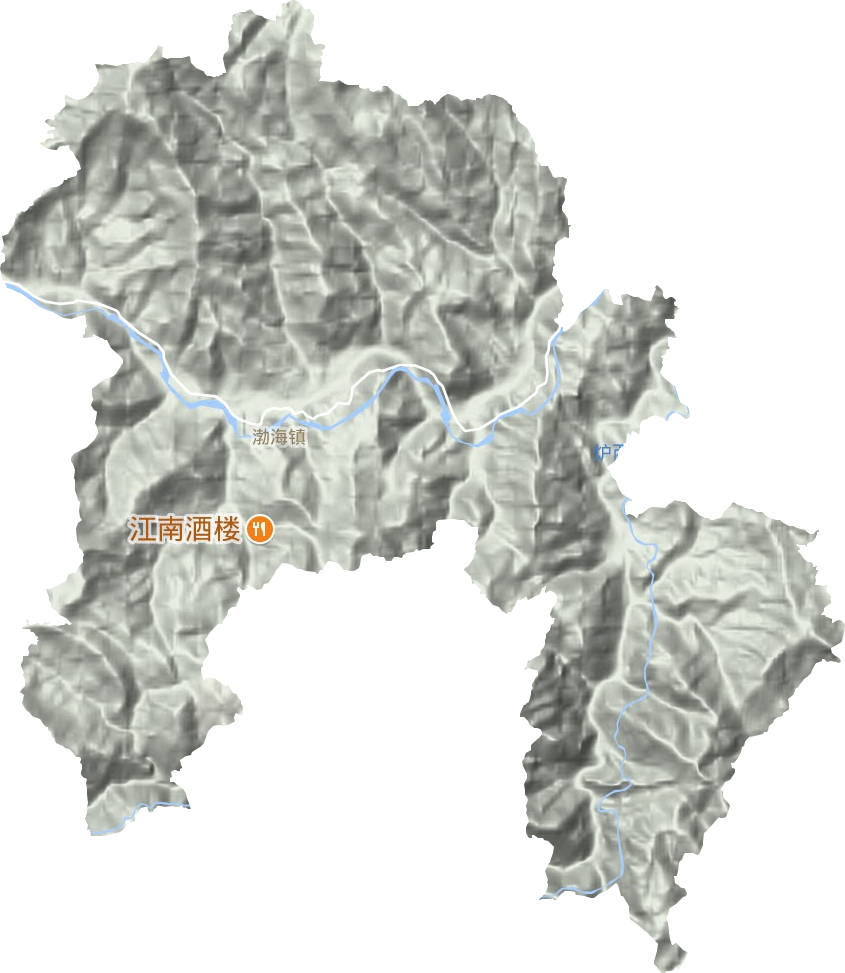 渤海镇地形图