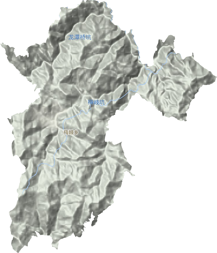 梅岐乡地形图