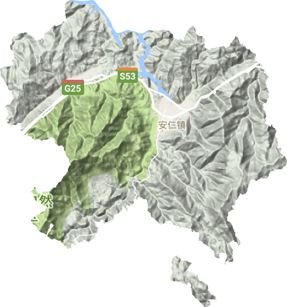 安仁镇地形图