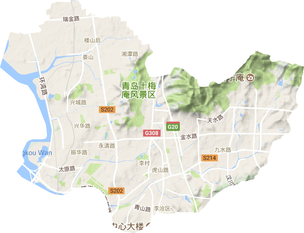 李沧区地形图