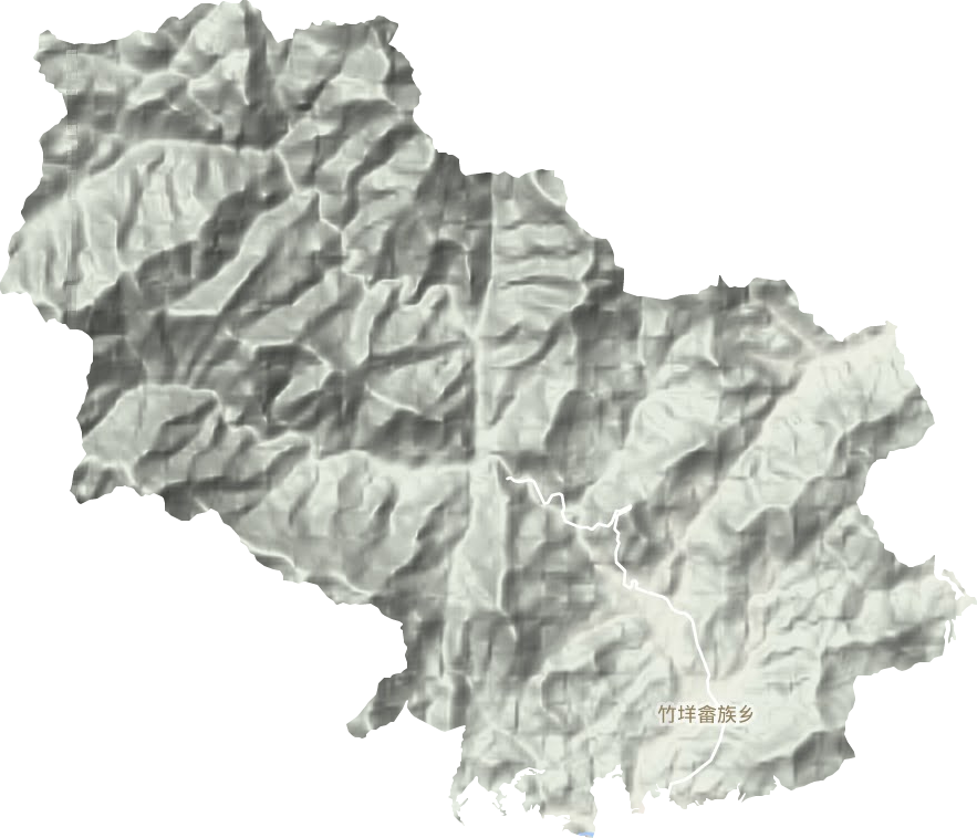 竹垟畲族乡地形图