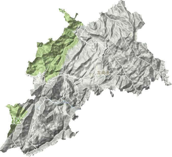 龙南乡地形图