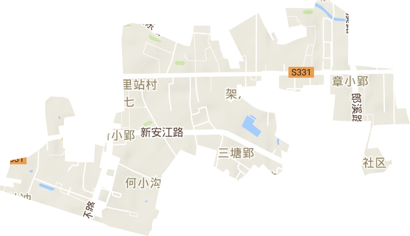 七里站街道地形图