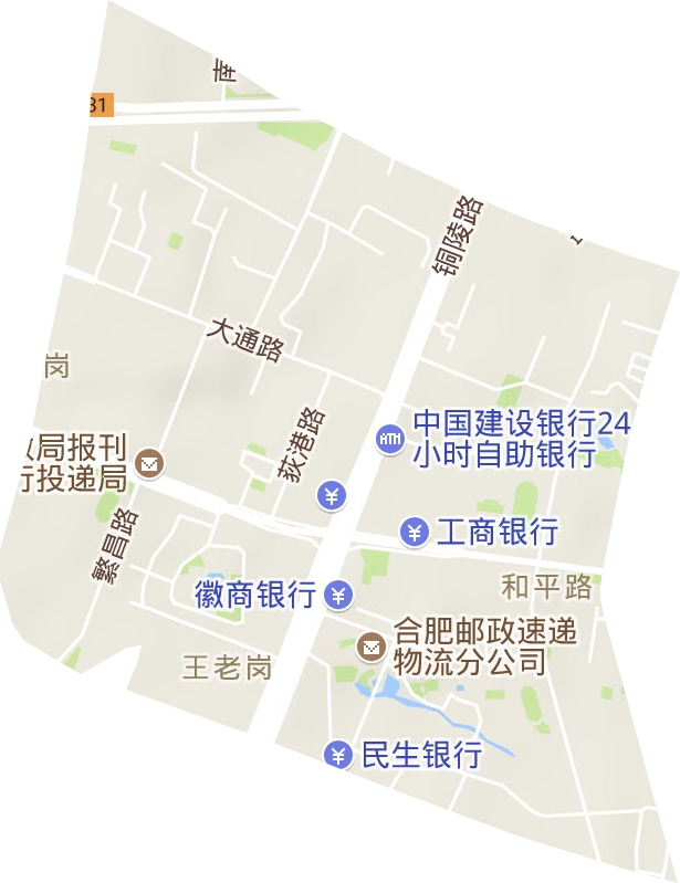 大通路街道地形图