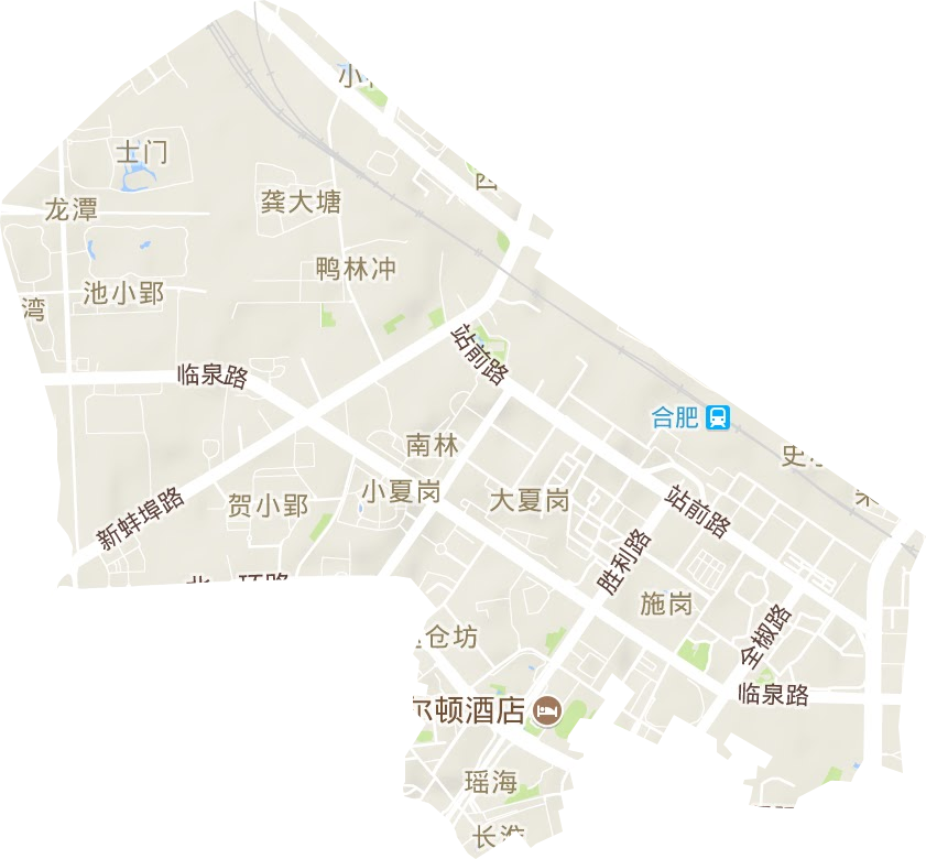 长淮街道地形图