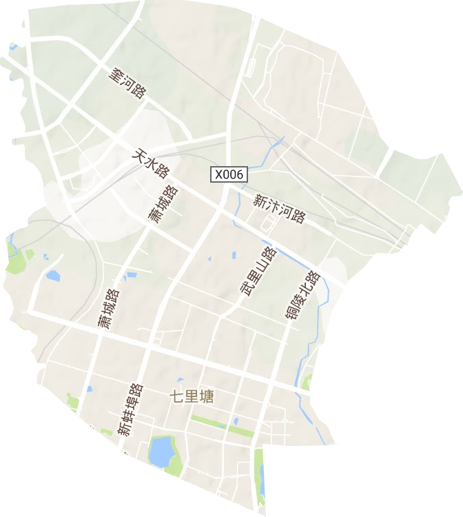七里塘街道地形图
