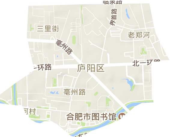 亳州路街道地形图