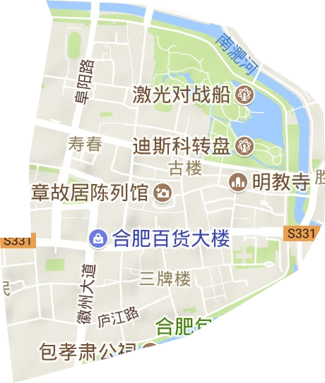 逍遥津街道地形图