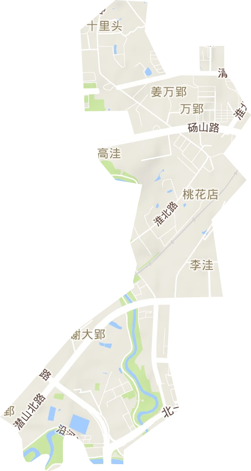 四里河街道地形图