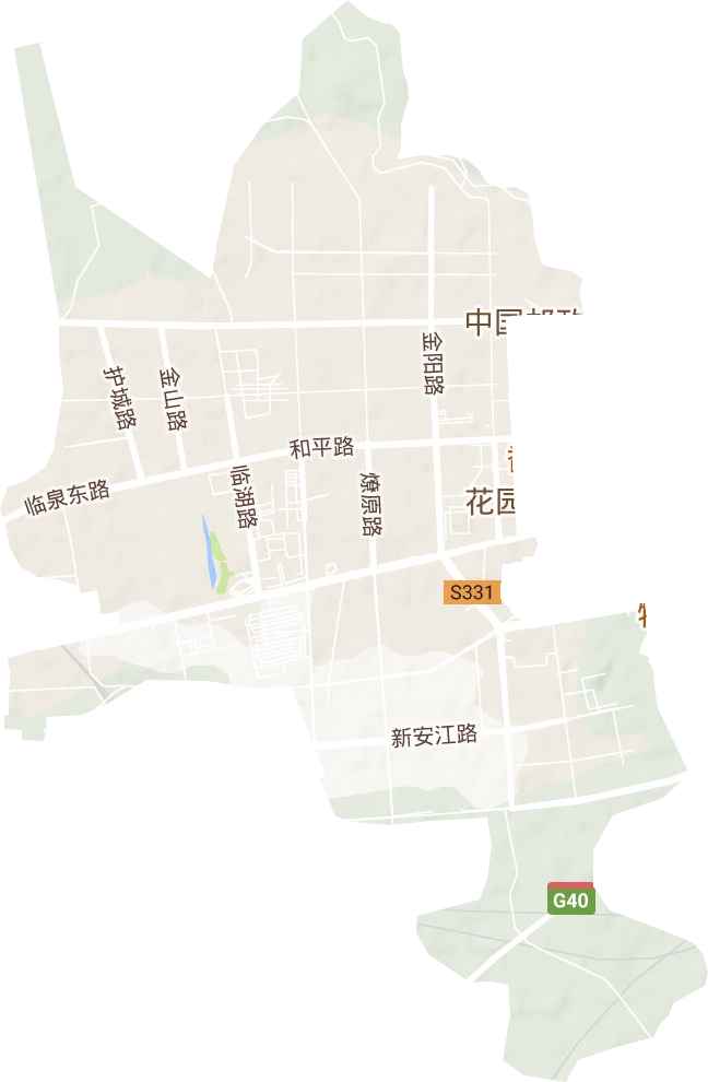 肥东新城开发区地形图