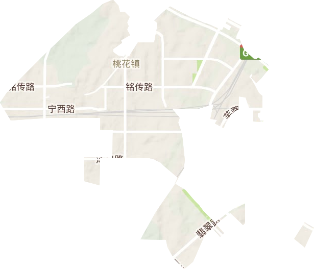 桃花镇地形图