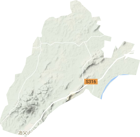 冶父山镇地形图