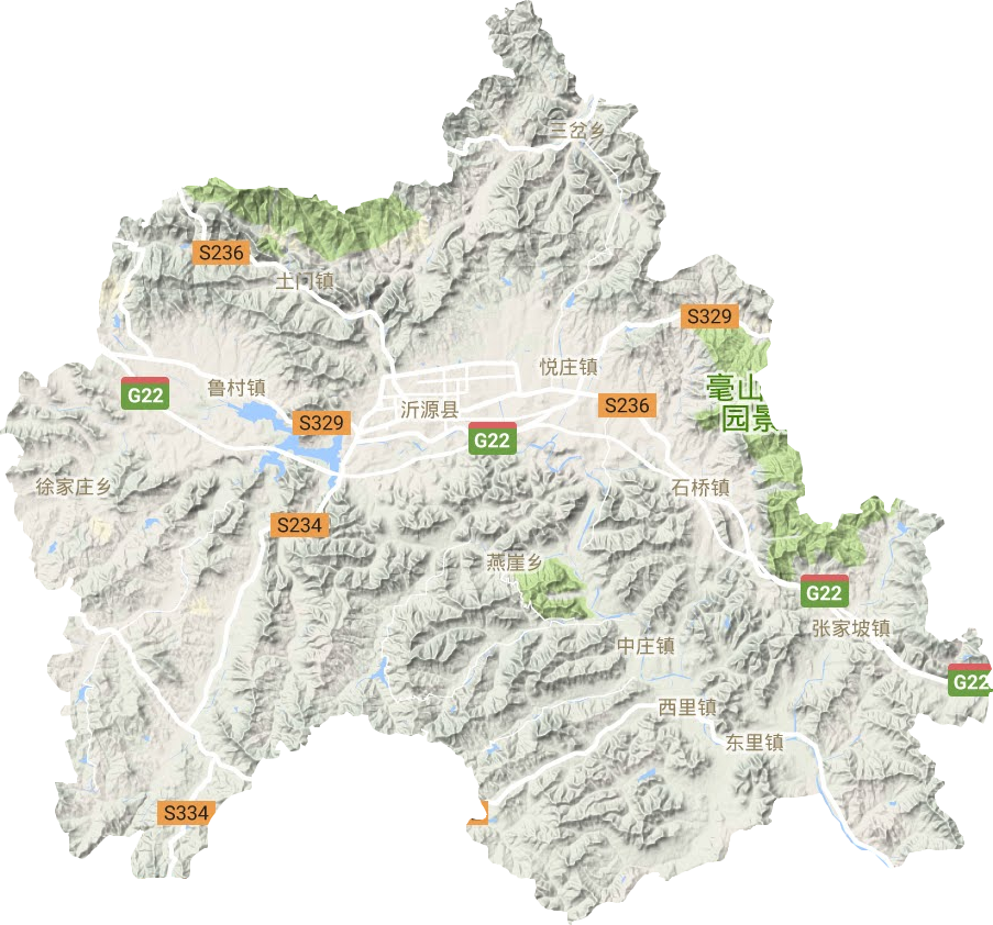 沂源县地形图