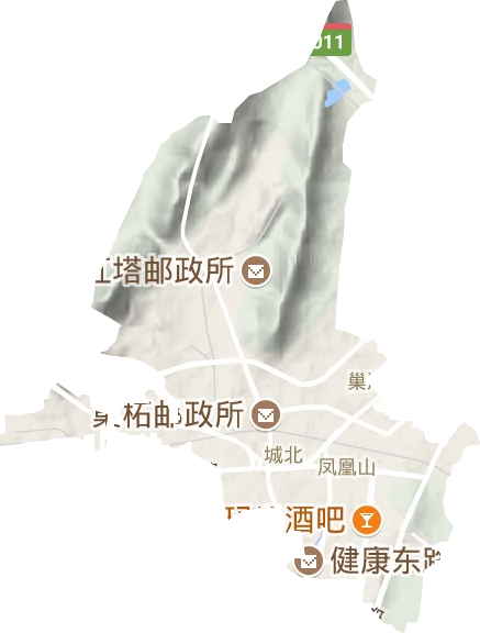 凤凰山街道地形图