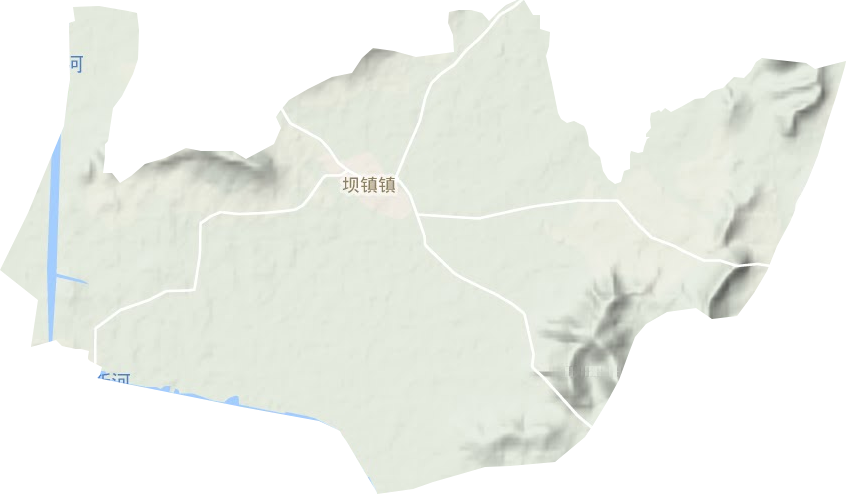 坝镇镇地形图