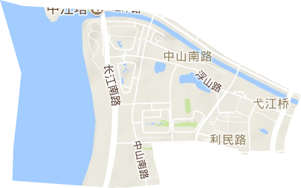 中山南路街道地形图