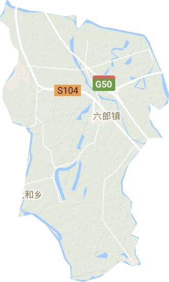 六郎镇地形图