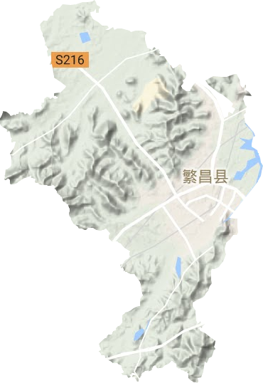 繁阳镇地形图